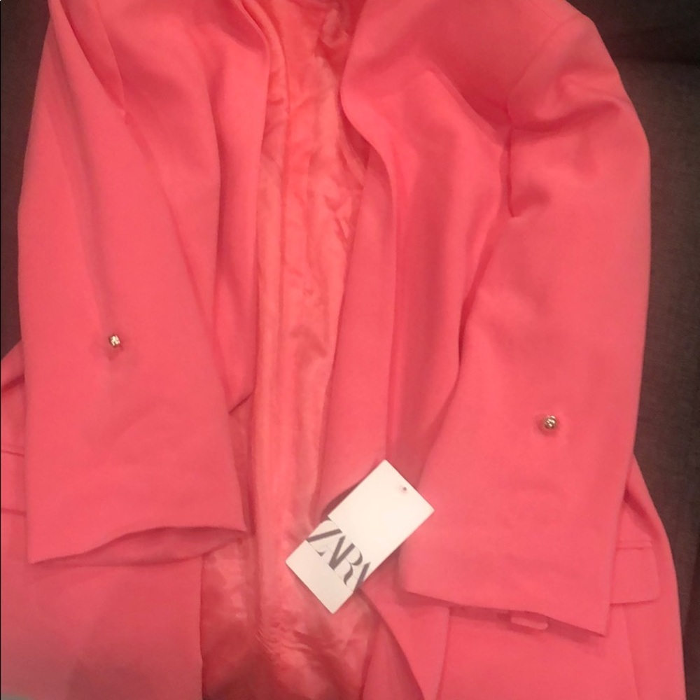 ZARA WOMAN LOOSE-FITTING COLLAR BLAZER WITH LAPEL - Picture 4 of 4